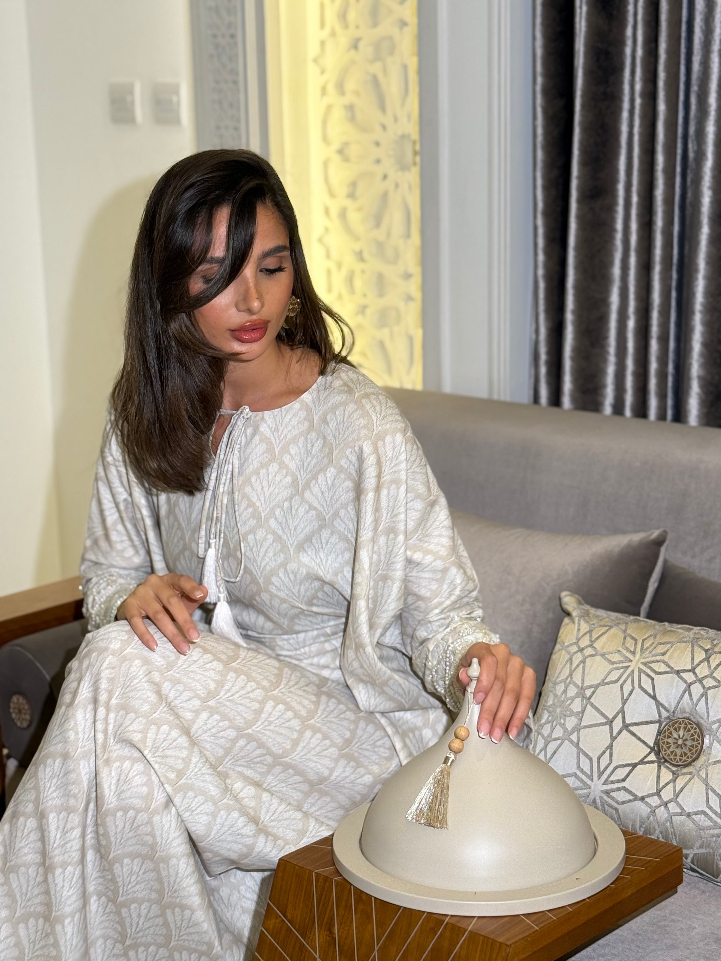 جلابيات رمضانية مزينة بالخرز والتطريز