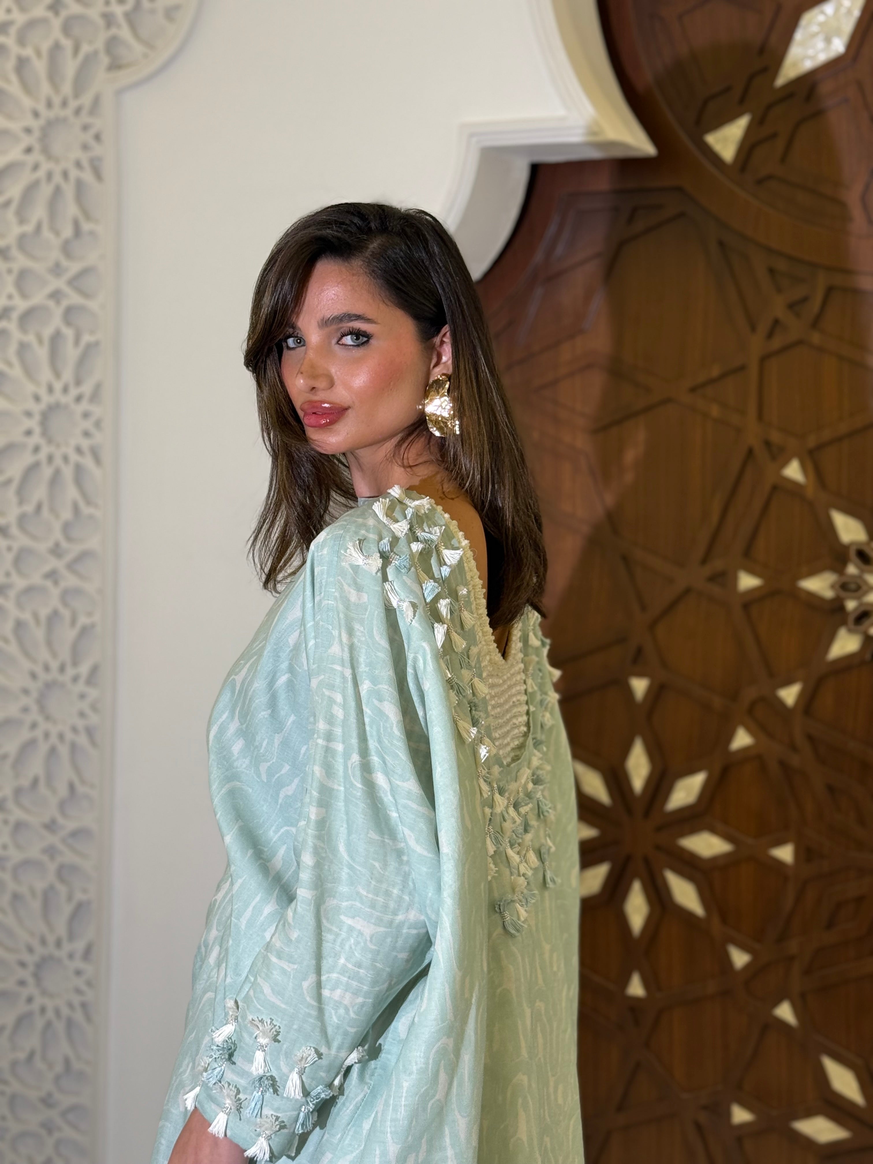 Ramadan jalabiya with beadwork and embroidery (on order)