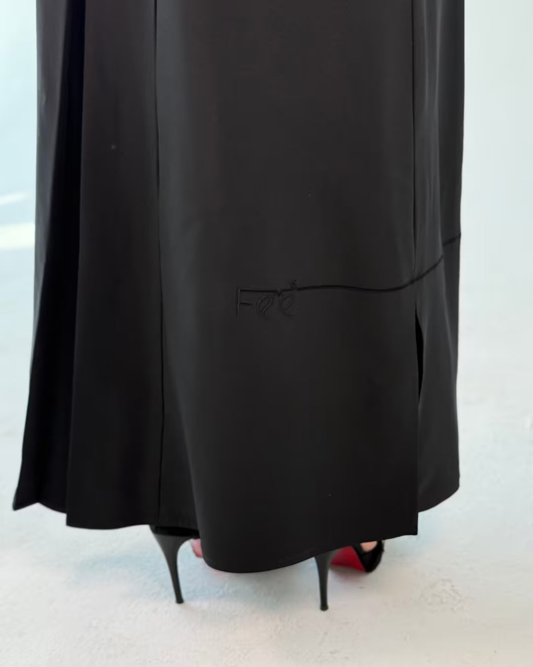 FEE Black-on-Black Embroidered Abaya