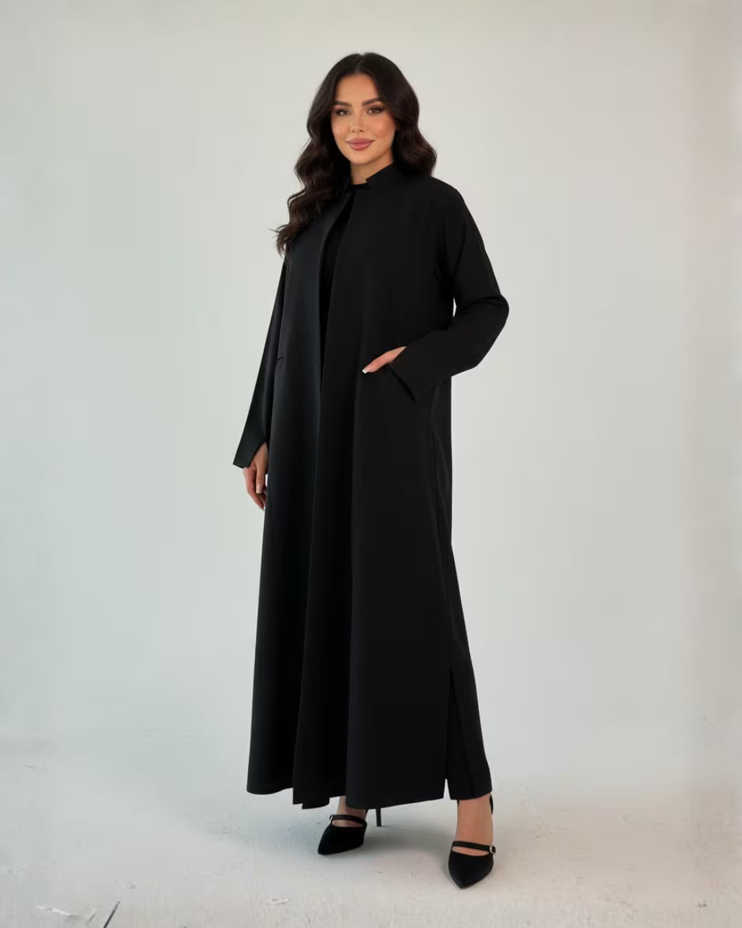 FEE Black-on-Black Embroidered Abaya
