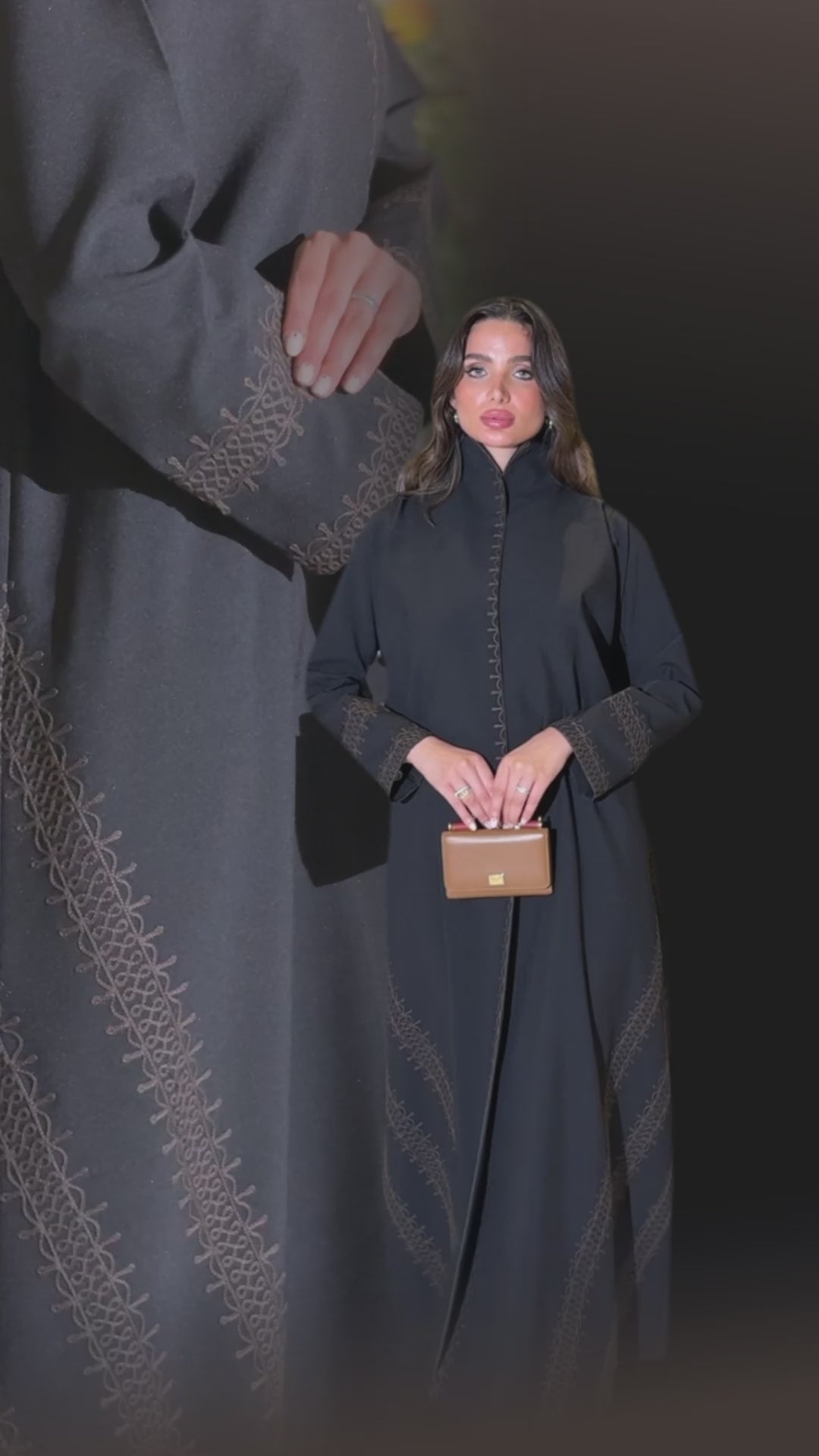 Dantel Collection luxury crepe set with full-body embroidery
